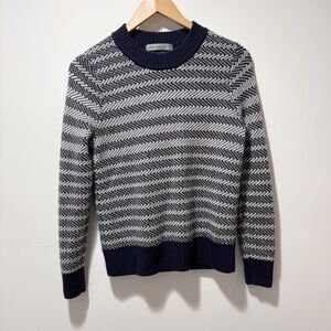 Icebreaker Women's Waypoint Crew Sweater Size XS Wool Midnight Navy Snow Blue